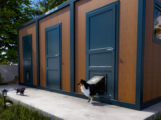 Container anpassad för djur